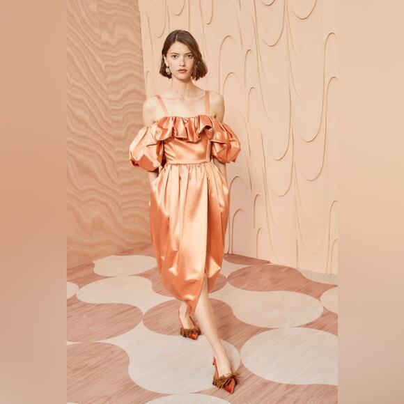 Ulla Johnson Dresses & Skirts - Ulla Johnson Lelita Dress in Copper NWT Size 2 off‎ shoulder